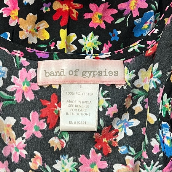 Band of Gypsies SM Women’s Floral Sleeveless Criss Cross Back Mini Dress - Picture 7 of 7